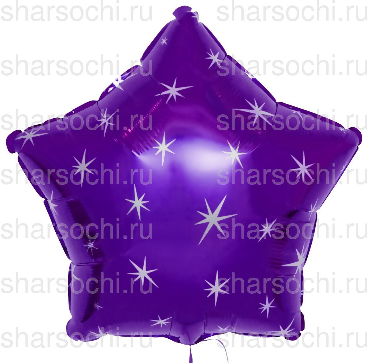 Фольгированный шар (18''/46 см) Звезда, Искры, Фиолетовый, 1 шт.