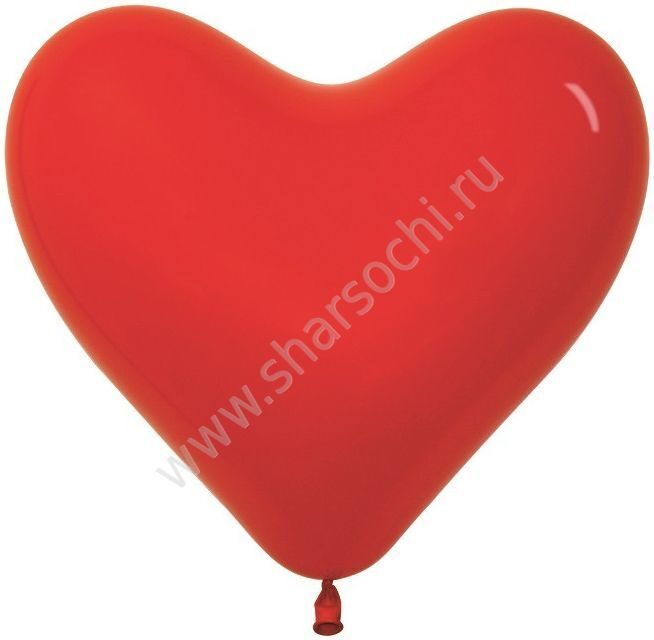 Сердце (6''/15 см) Красный (015), пастель, 100 шт.