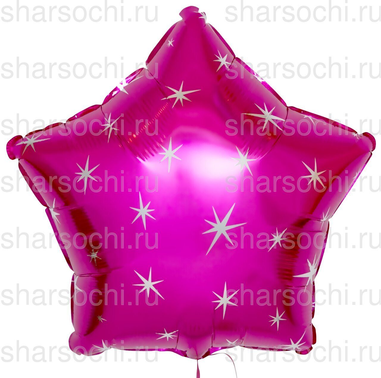 Фольгированный шар (18''/46 см) Звезда, Искры, Фуше, 1 шт.