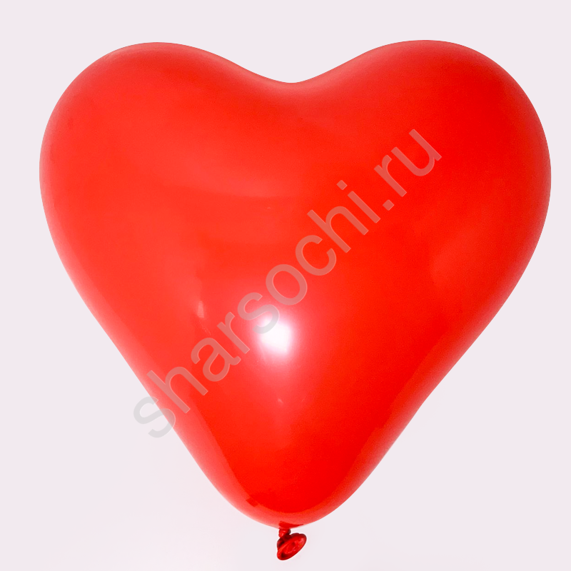 711300 Сердце (12''/30 см) Красный (230), пастель, 100 шт. 4614447113009