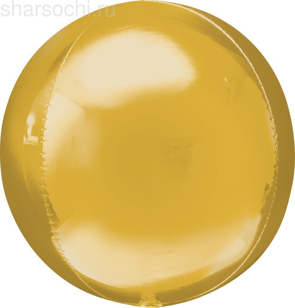 Шар (15''/38 см) Мини-сфера 3d, Золото, 1 шт.