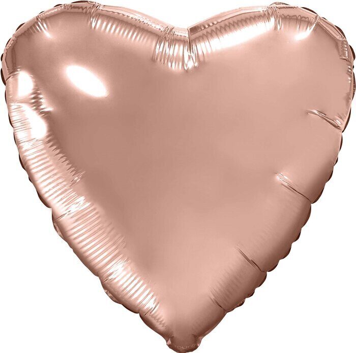Шар (30''/76 см) Сердце, Розовое Золото, 1 шт. в уп. , 755839