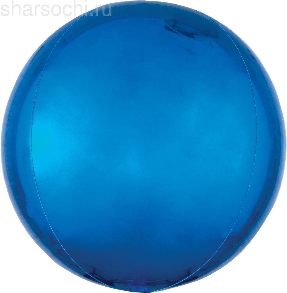 Шар (20''/51 см) Сфера 3D, Синий, 1 шт.