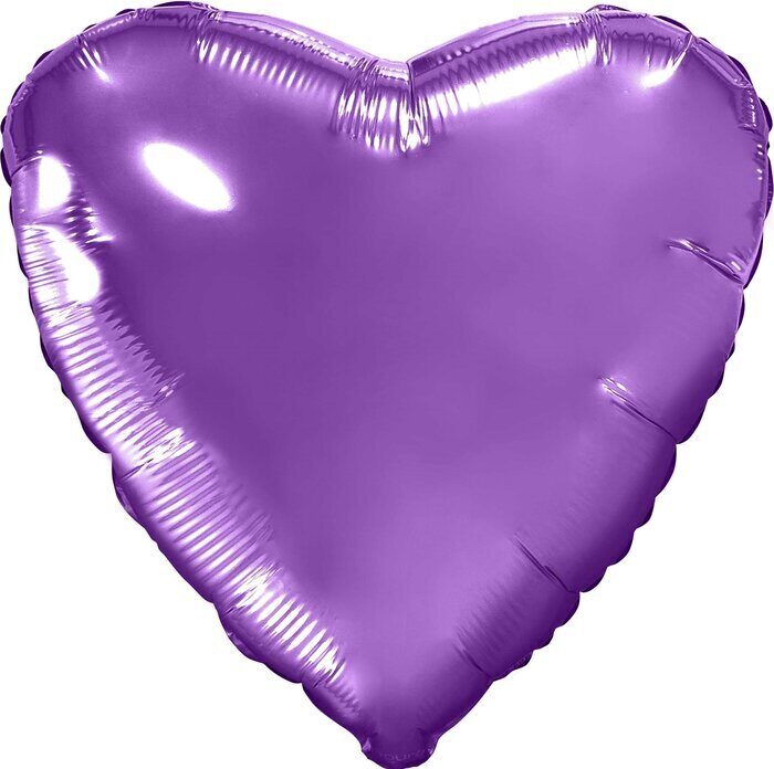 Шар (19''/48 см) Сердце, Пурпурный, 1 шт. , 758052