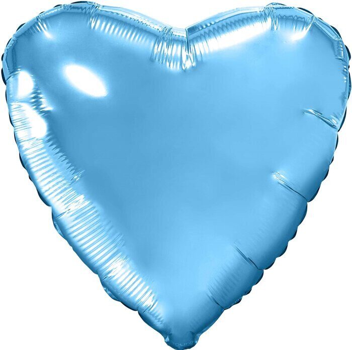 Набор шаров с клапаном (9''/23 см) Мини-сердце, Холодный голубой, 5 шт. в уп. , 756041