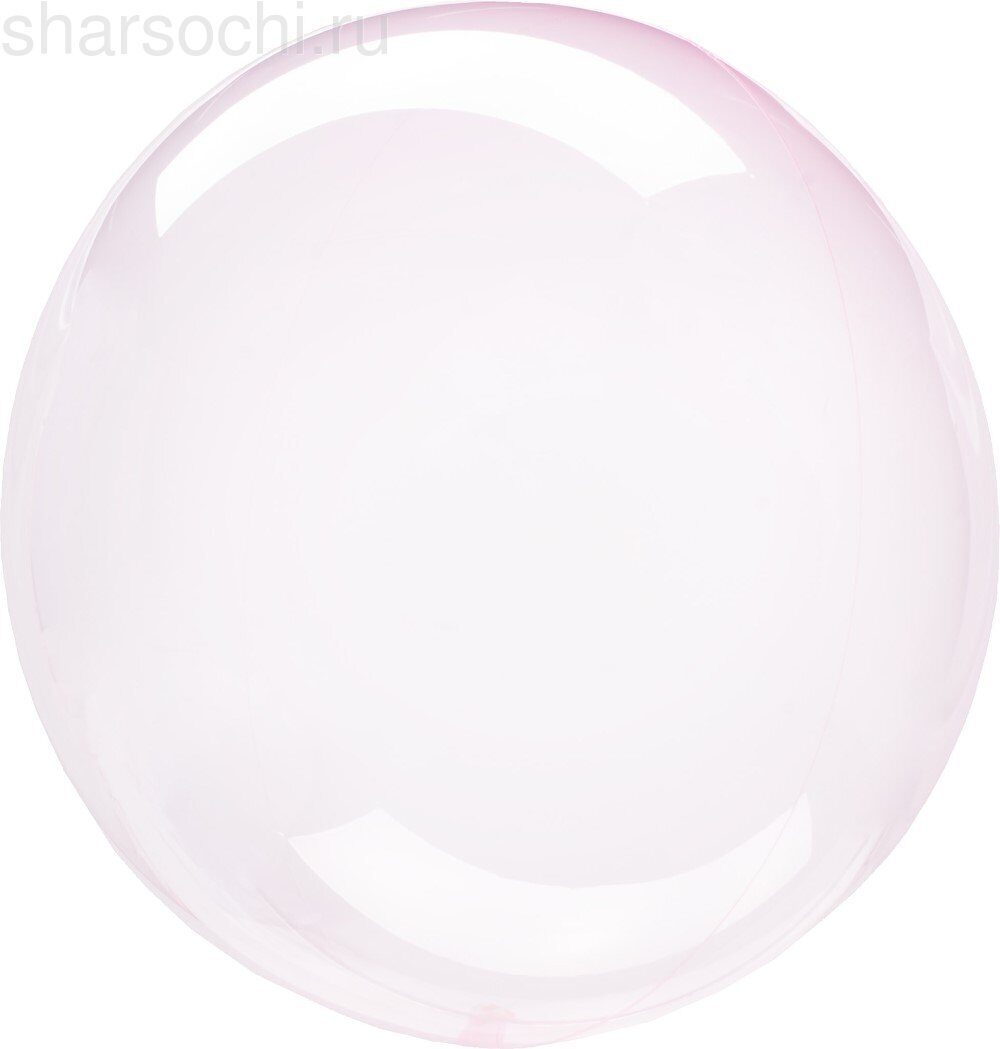 Шар (18''/46 см) Сфера 3D, Deco Bubble, Розовый, Кристалл, 10 шт.